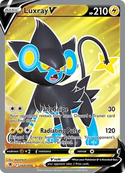Luxray V card from Astral Radiance, number 168/189