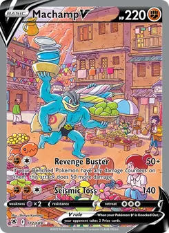 Machamp V card from Astral Radiance, number 172/189