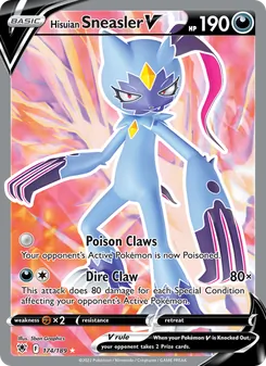 Hisuian Sneasler V card from Astral Radiance, number 174/189