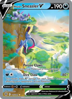 Hisuian Sneasler V card from Astral Radiance, number 175/189