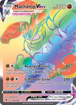 Machamp VMAX card from Astral Radiance, number 194/189