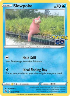 Slowpoke card from Pokémon GO, number 019/78