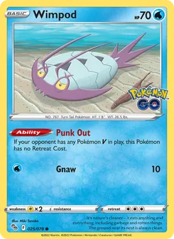 Wimpod card from Pokémon GO, number 025/78