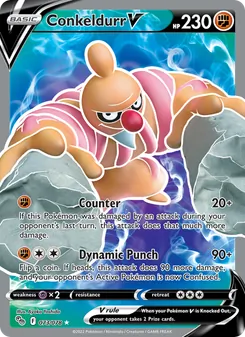 Conkeldurr V card from Pokémon GO, number 073/78