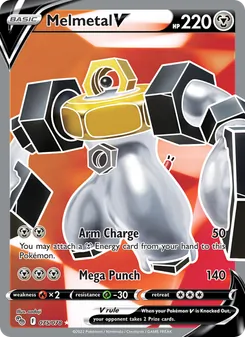 Melmetal V card from Pokémon GO, number 075/78