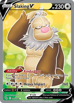 Slaking V card from Pokémon GO, number 077/78