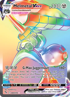 Melmetal VMAX card from Pokémon GO, number 080/78