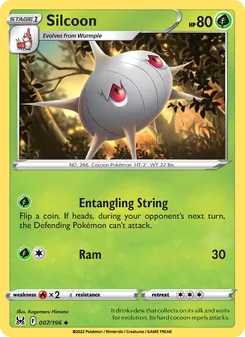 Silcoon card from Lost Origin, number 007/196