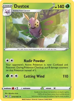 Dustox card from Lost Origin, number 010/196