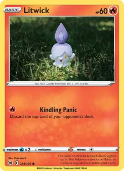 Litwick card from Lost Origin, number 024/196