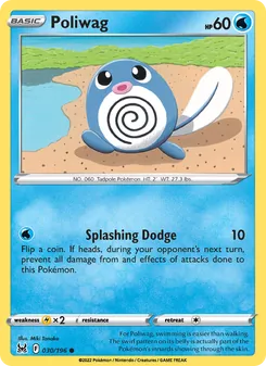 Poliwag card from Lost Origin, number 030/196
