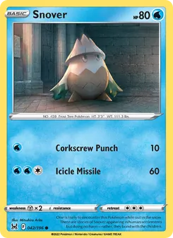 Snover card from Lost Origin, number 042/196