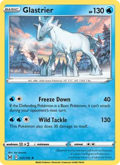 Glastrier card from Lost Origin, number 051/196