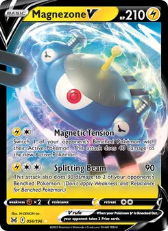 Magnezone V card from Lost Origin, number 056/196