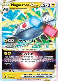 Magnezone VSTAR card from Lost Origin, number 057/196