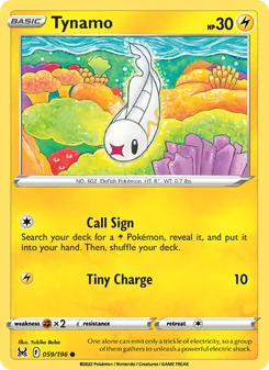 Tynamo card from Lost Origin, number 059/196