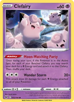 Clefairy card from Lost Origin, number 062/196