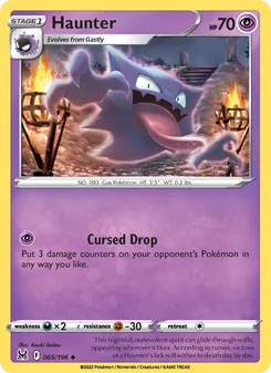 Haunter card from Lost Origin, number 065/196