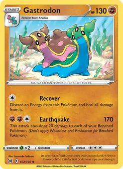 Gastrodon card from Lost Origin, number 102/196