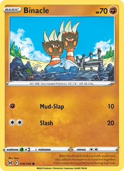 Binacle card from Lost Origin, number 106/196