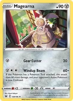 Magearna card from Lost Origin, number 128/196