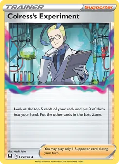 Colress's Experiment card from Lost Origin, number 155/196