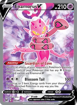 Enamorus V card from Lost Origin, number 178/196