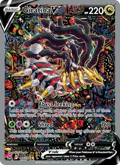 Giratina V card from Lost Origin, number 186/196