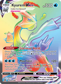 Kyurem VMAX card from Lost Origin, number 197/196