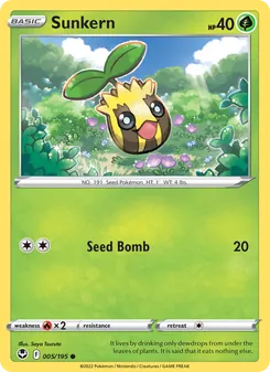 Sunkern card from Silver Tempest, number 005/195
