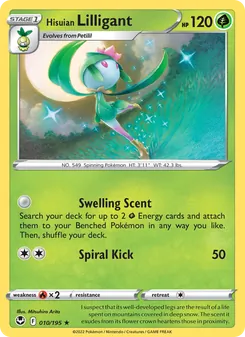 Hisuian Lilligant card from Silver Tempest, number 010/195
