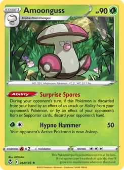Amoonguss card from Silver Tempest, number 012/195
