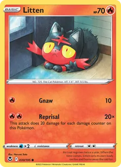 Litten card from Silver Tempest, number 030/195