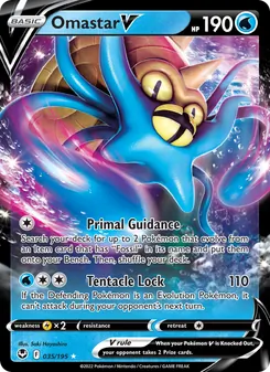 Omastar V card from Silver Tempest, number 035/195