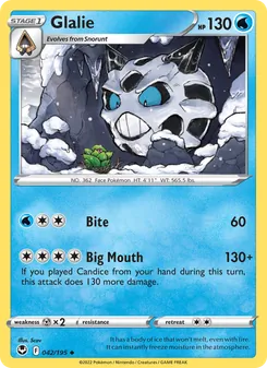 Glalie card from Silver Tempest, number 042/195