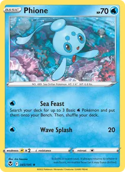 Phione card from Silver Tempest, number 045/195