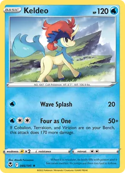 Keldeo card from Silver Tempest, number 046/195