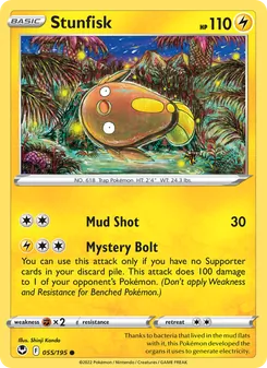 Stunfisk card from Silver Tempest, number 055/195