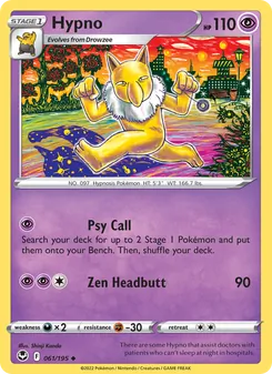 Hypno card from Silver Tempest, number 061/195