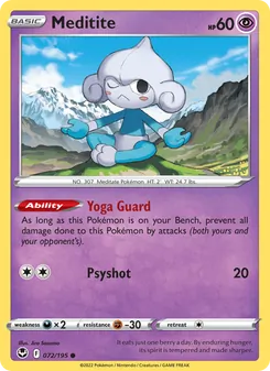Meditite card from Silver Tempest, number 072/195