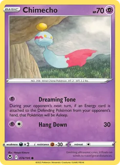 Chimecho card from Silver Tempest, number 074/195