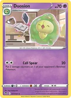 Duosion card from Silver Tempest, number 077/195