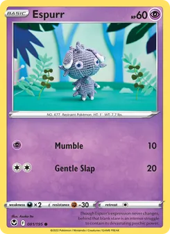 Espurr card from Silver Tempest, number 081/195