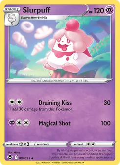 Slurpuff card from Silver Tempest, number 084/195