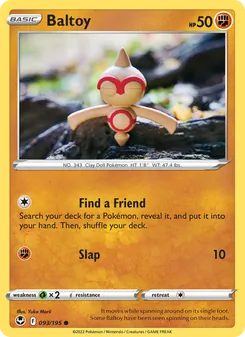 Baltoy card from Silver Tempest, number 093/195