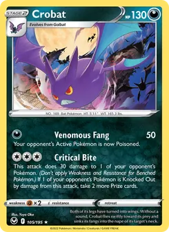 Crobat card from Silver Tempest, number 105/195