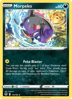 Morpeko card from Silver Tempest, number 116/195