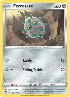 Ferroseed card from Silver Tempest, number 121/195
