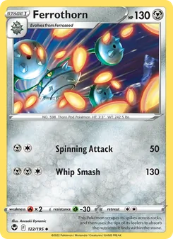 Ferrothorn card from Silver Tempest, number 122/195