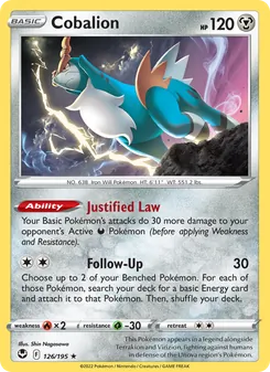Cobalion card from Silver Tempest, number 126/195